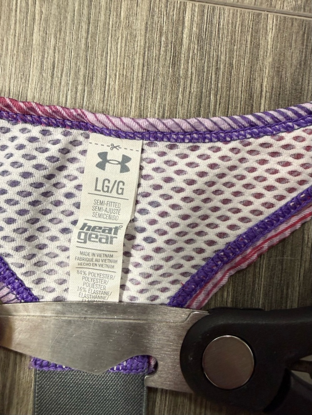 Under Armour Lightweight HeatGear Racerback Tank Top Running Pink Purple Large - Picture 2 of 5